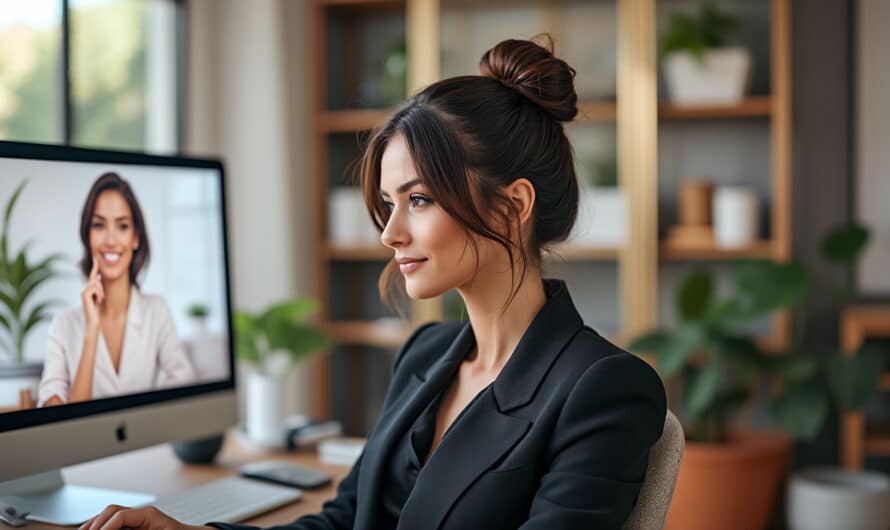 Coiffure professionnelle express pour visioconférence