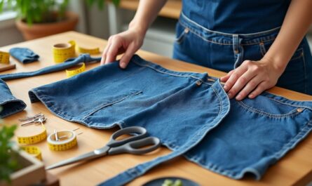 découvrez comment transformer un vieux jean en un tablier de cuisine unique et écologique grâce à notre guide étape par étape facile à suivre.