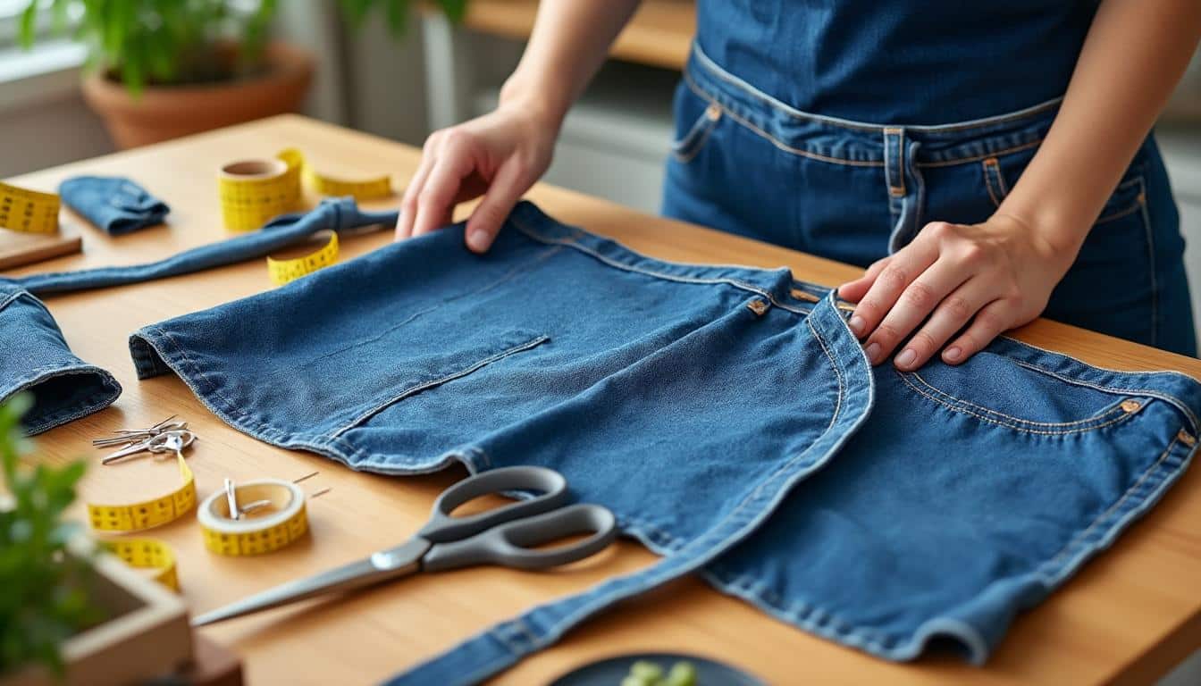 découvrez comment transformer un vieux jean en un tablier de cuisine unique et écologique grâce à notre guide étape par étape facile à suivre.