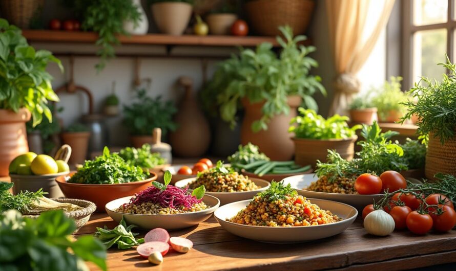 Cuisine végétale avec ingrédients locaux méconnus