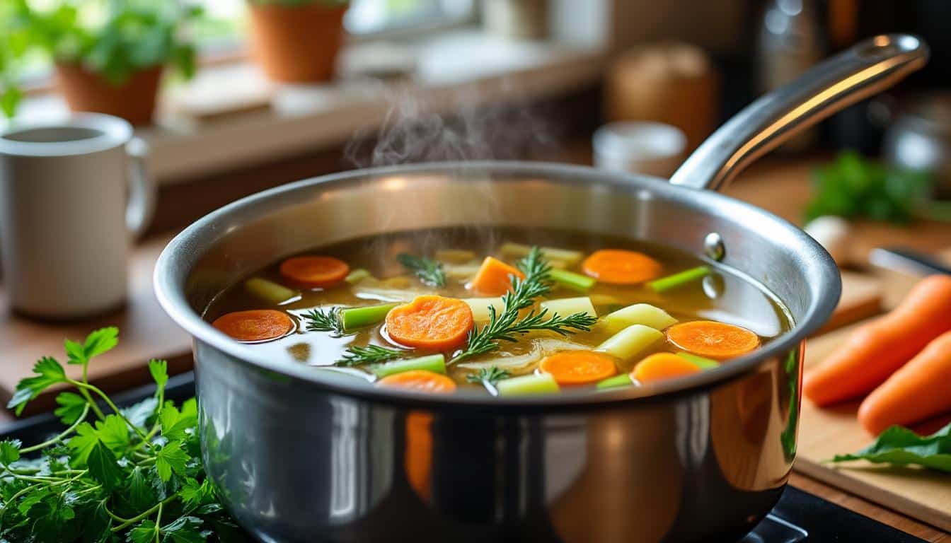 découvrez les secrets des bouillons maison traditionnels pour sublimer vos plats avec des saveurs authentiques et naturelles.