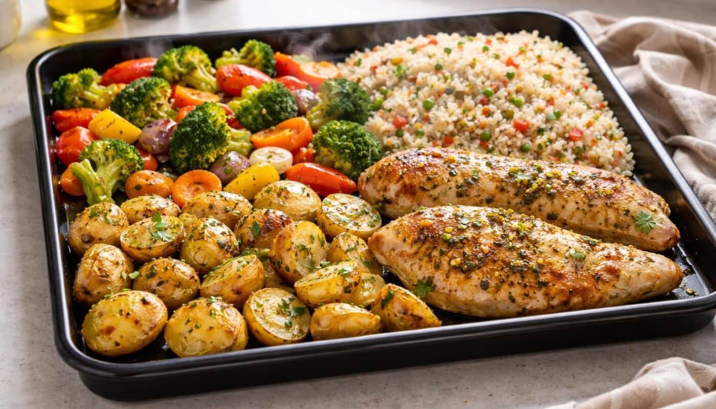 découvrez comment préparer un repas complet et équilibré en utilisant une seule plaque pour gagner du temps et simplifier la cuisine au quotidien.