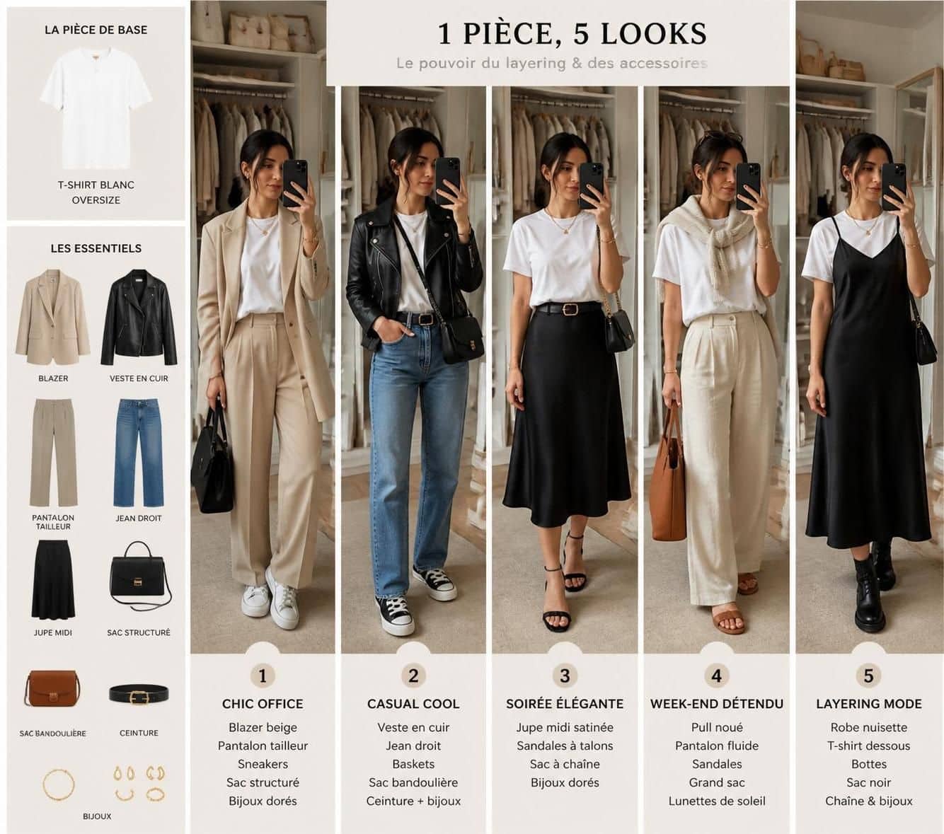 découvrez comment transformer une pièce basique en plusieurs looks stylés et variés grâce à nos astuces mode faciles et pratiques.